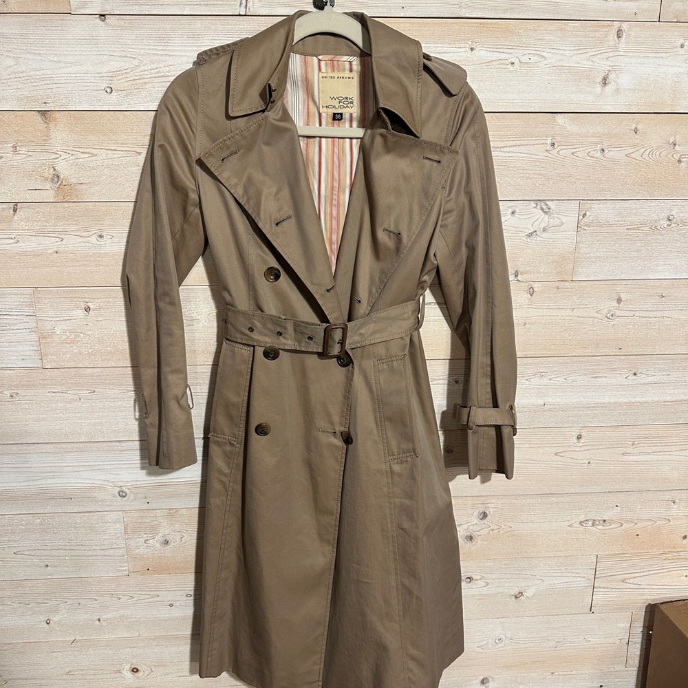 United Arrows Cotton Gabba Trench Coat